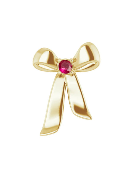 Bow with Gemstone Charm