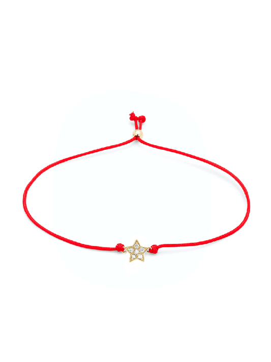 Adjustable Cord Bracelet - Diamond Star