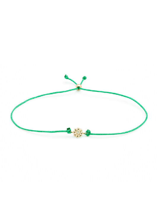 Adjustable Cord Bracelet - Diamond Flower