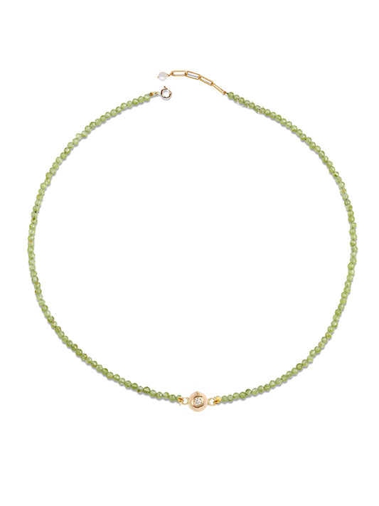 Peridot Diamond Necklace