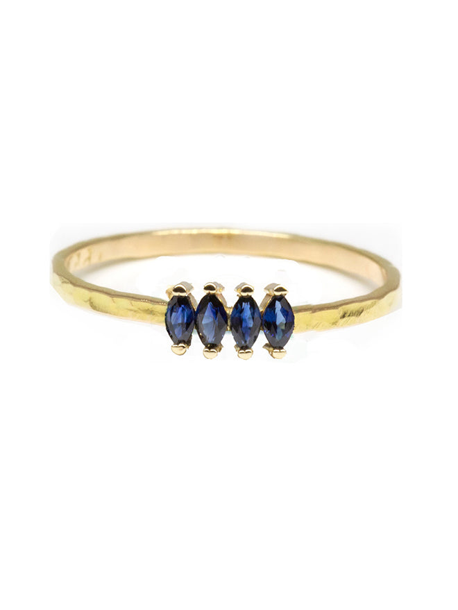 Poppy Finch Ring size 7 14K gold, Pearl freshwater, hotsell Sapphire white