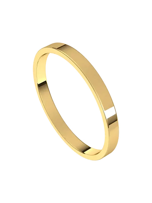 Recycled Gold Flat Wedding Band