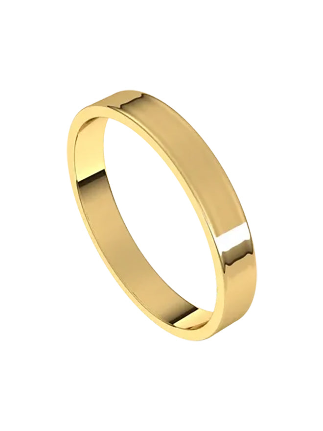 Recycled Gold Flat Wedding Band