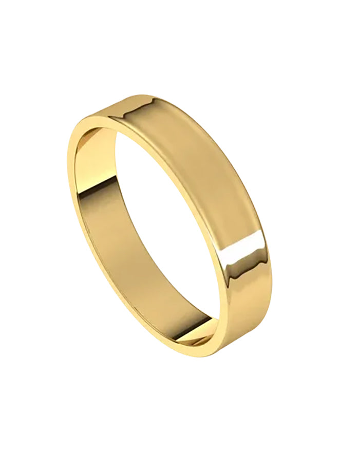 Recycled Gold Flat Wedding Band