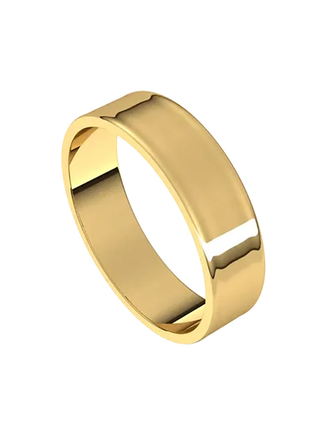 Recycled Gold Flat Wedding Band