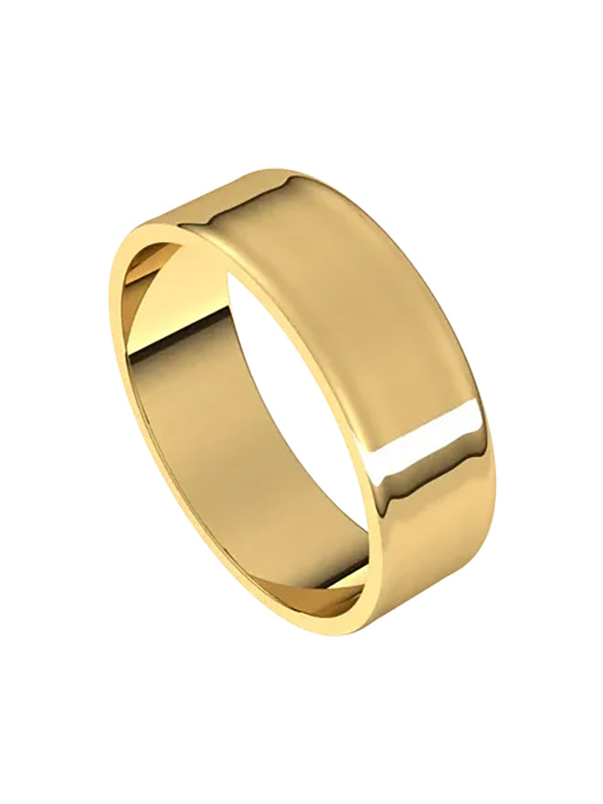 Recycled Gold Flat Wedding Band