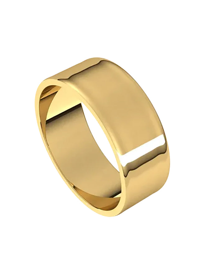 Recycled Gold Flat Wedding Band