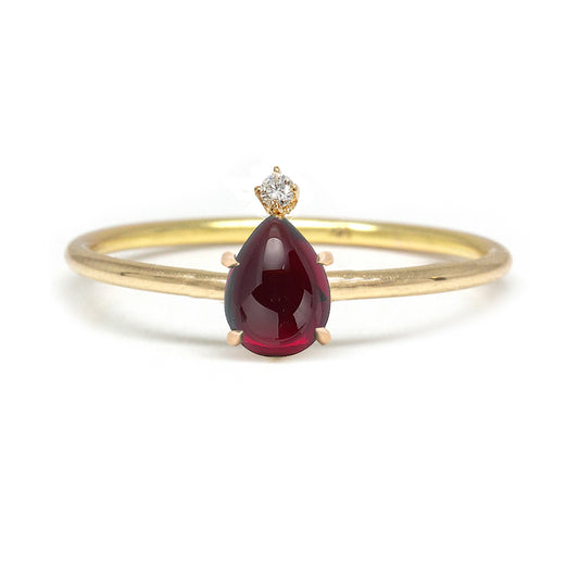 Garnet Diamond Ring