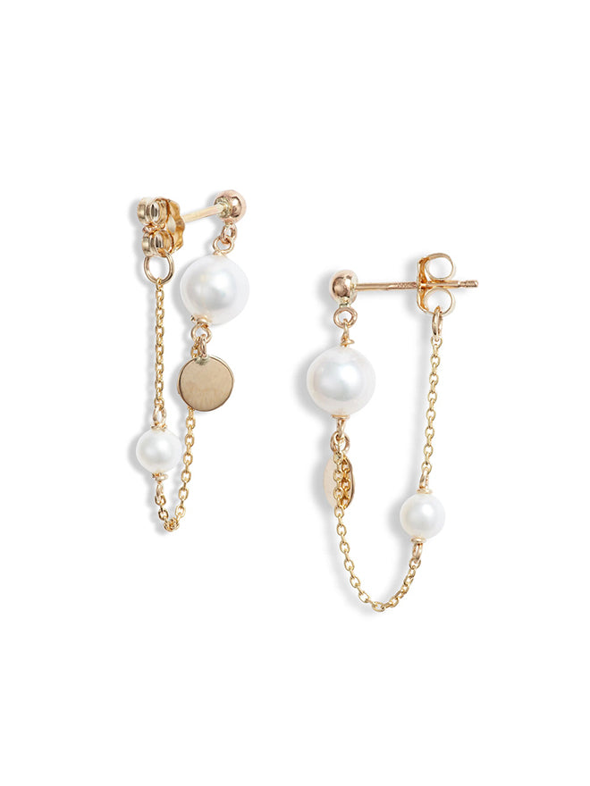 Pearl Confetti Wraparound Earrings