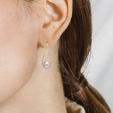 Hourglass Pearl Drop Earrings