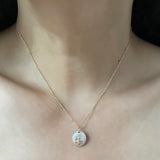 Petal Pearl Blossom Diamond Necklace