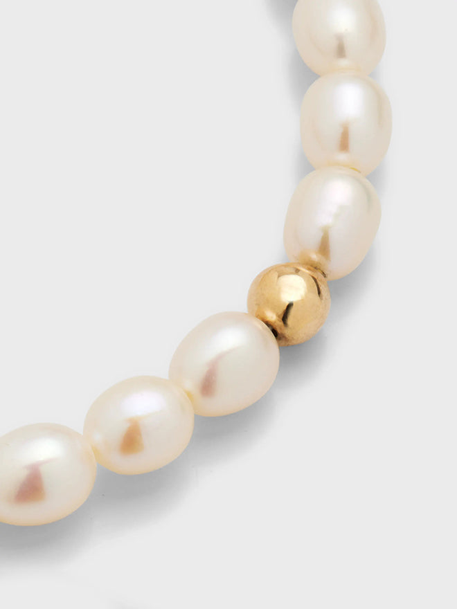 Pearl Gold Nugget Bracelet