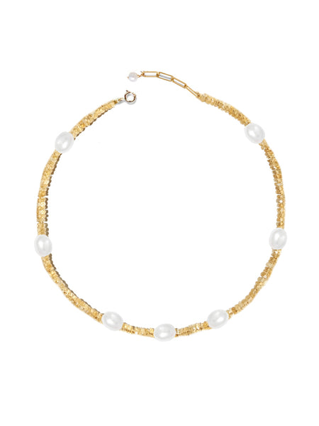 Citrine Pearl Necklace