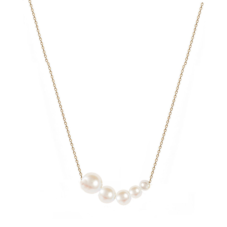 Five Gradual Pearl Necklace