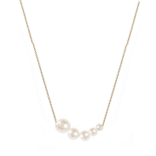 Five Gradual Pearl Necklace