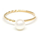 Pearl Contrast Band Ring