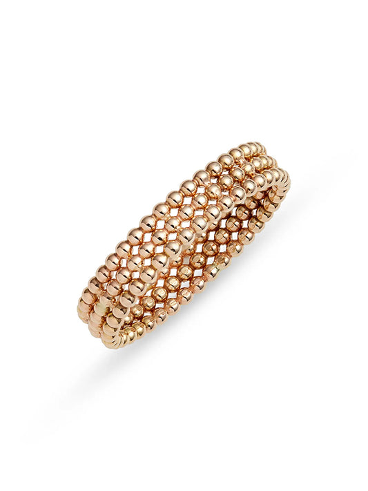 Triple Bead Gold Ring