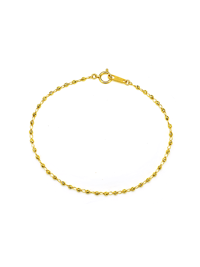 18K Linked Bead Bracelet