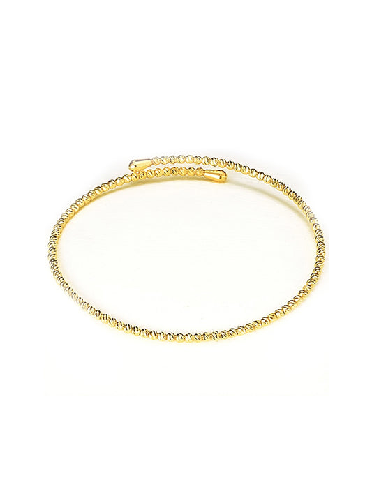 18K Shimmer Bypass Bangle