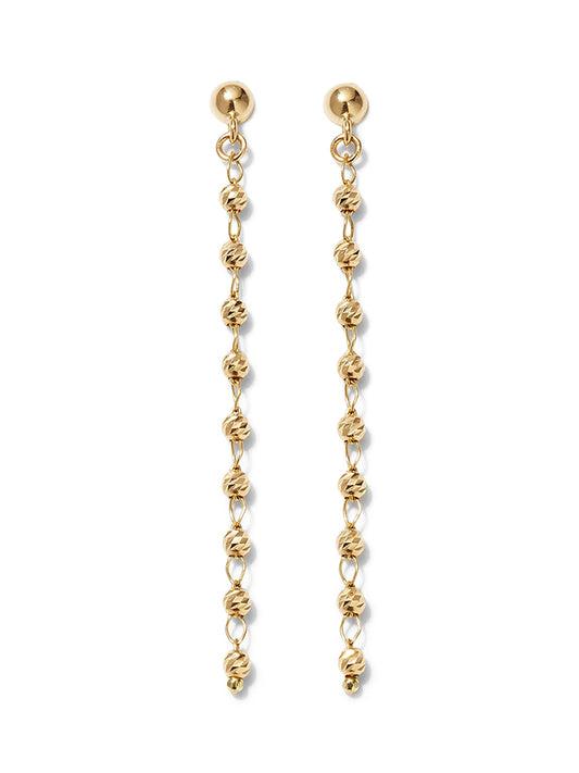 18K Shimmer Line Earrings