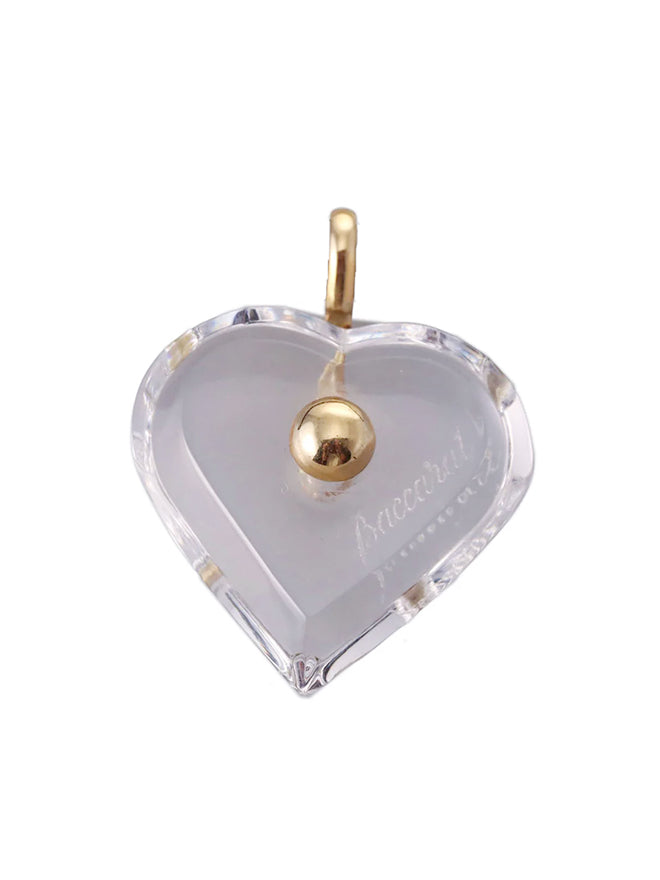 Baccarat 18k glass heart charm