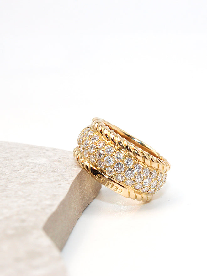 Celine Vintage 18K Diamond Ring