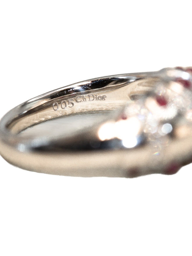 Christian Dior Platinum Ruby Diamond Ring