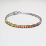 Rainbow Sapphire Tennis Bracelet