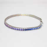 Rainbow Sapphire Tennis Bracelet