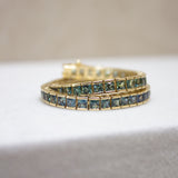 Teal Sapphire Tennis Bracelet