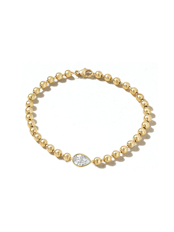 Pear Lab Diamond Ball Chain Bracelet