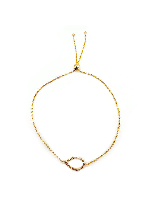 Twist Raindrop Adjustable Chain Bracelet