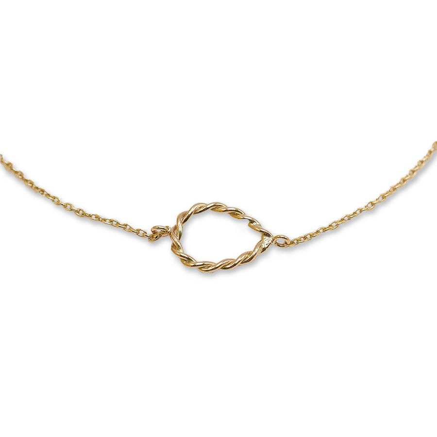 Twist Raindrop Adjustable Chain Bracelet