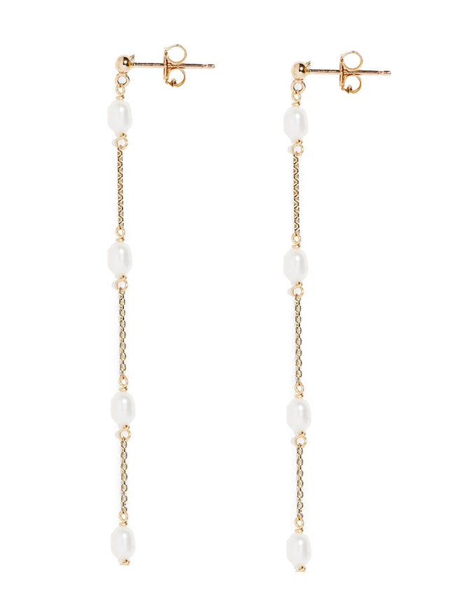 Spaced Petite Pearl Earrings