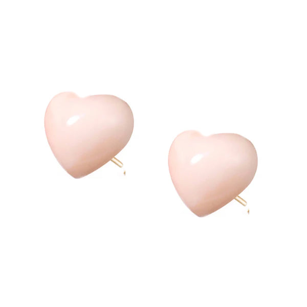 Pink Coral Heart Earring