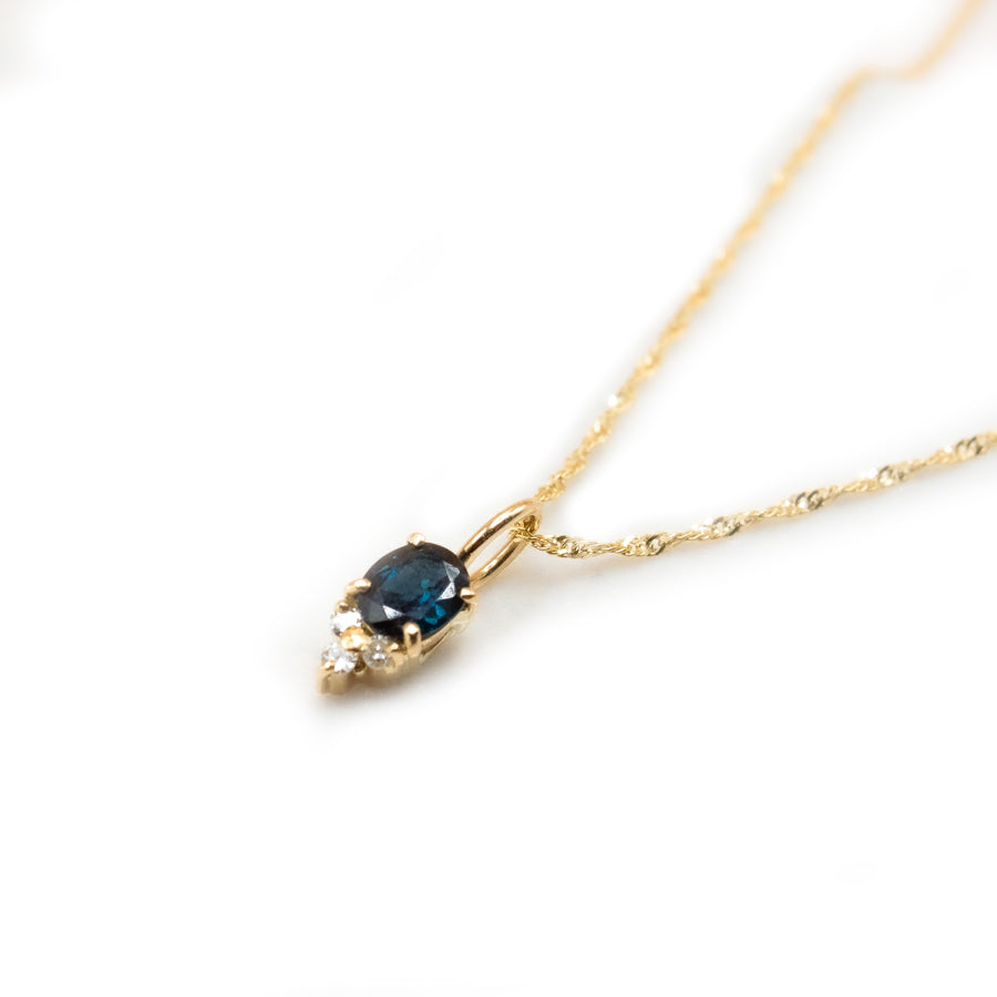 Sapphire Diamond Pendant