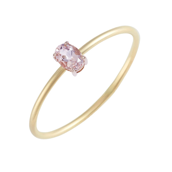 Petite Oval Morganite Ring