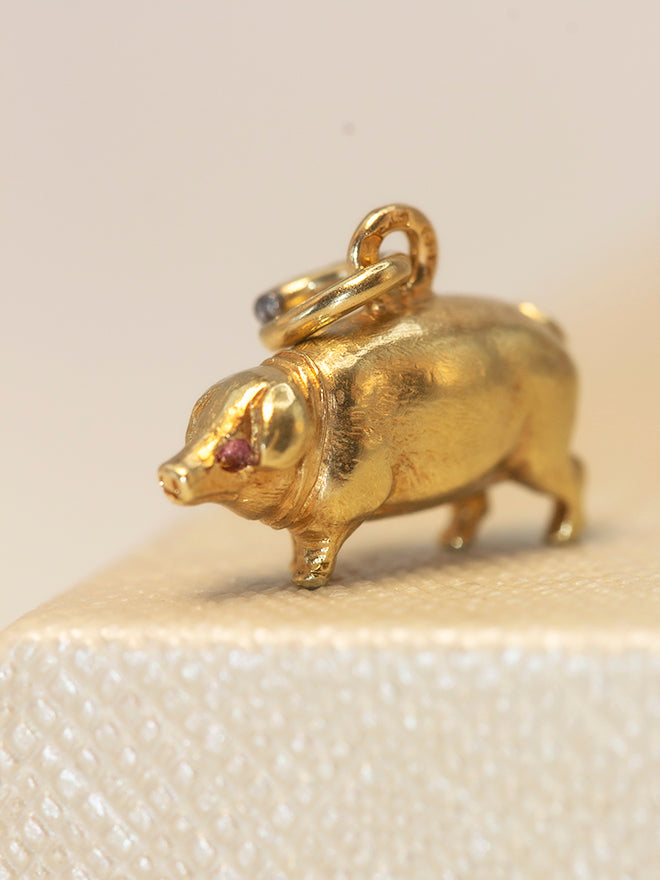 14k Austrian Pig Charm