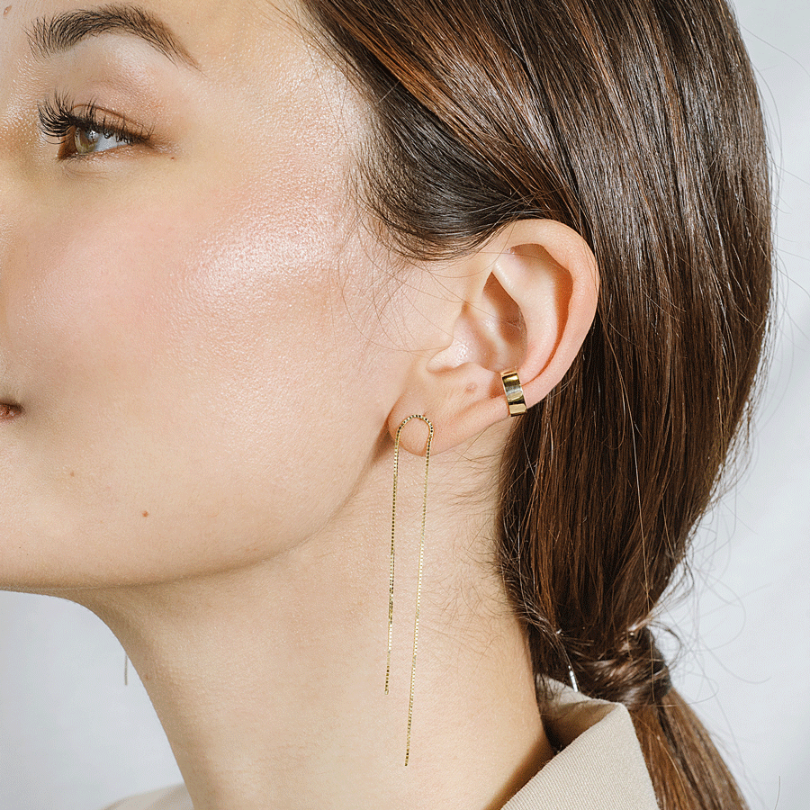 Gold Ear Cuff 4mm