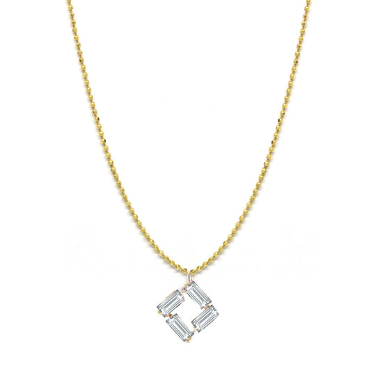 Square Baguette Necklace