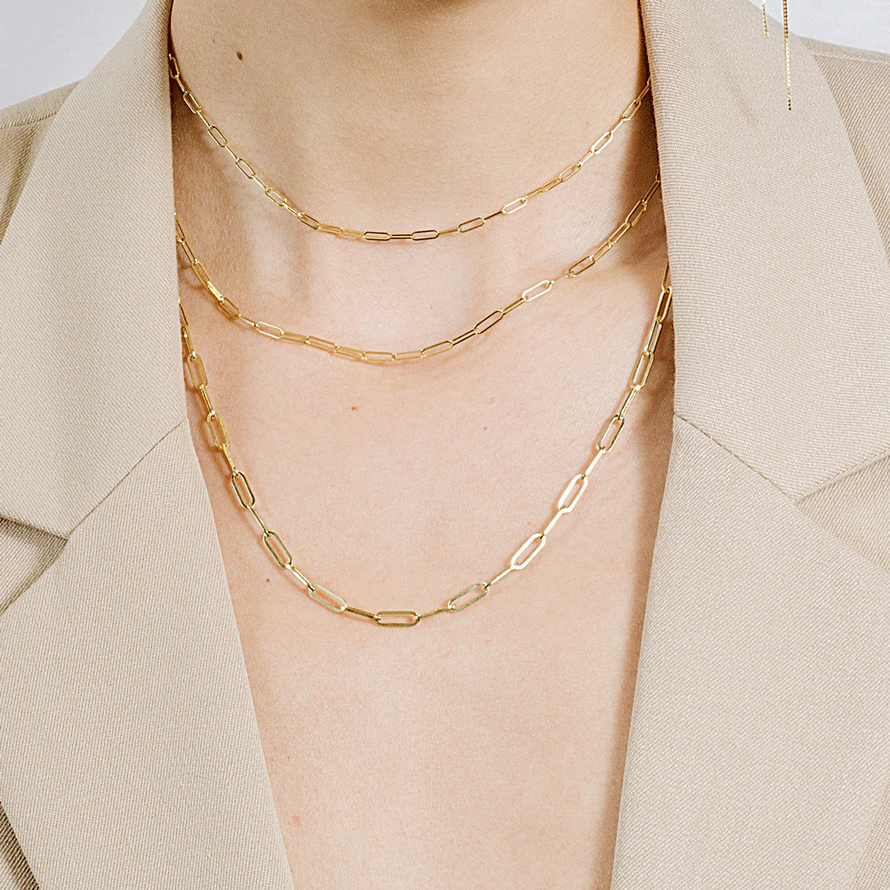 Petite Paperclip Link Necklace