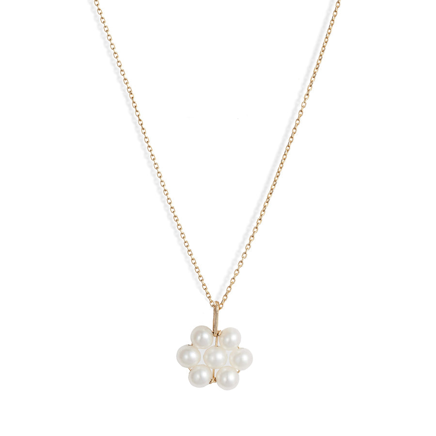 Pearl Flower Pendant Necklace