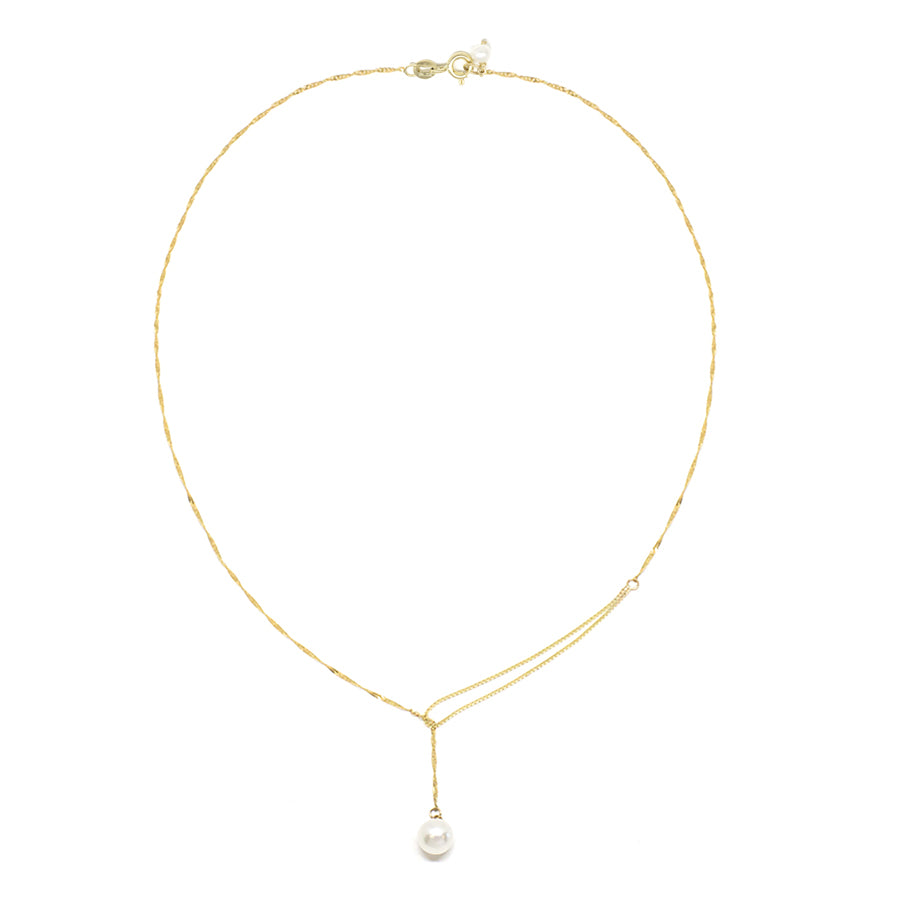 Shimmer Pearl Pull Through Necklace