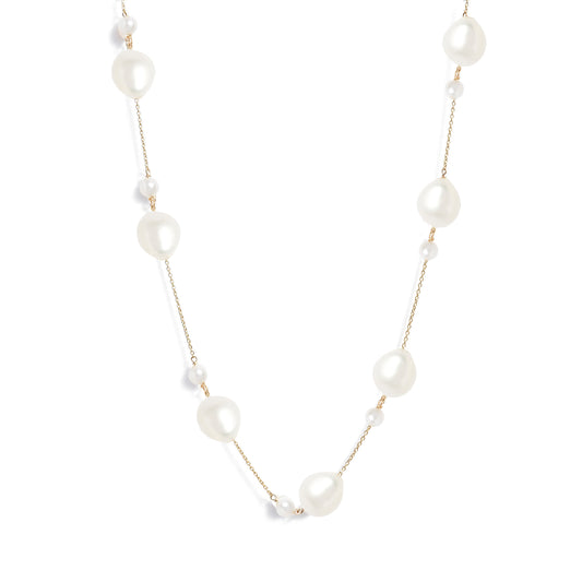 Baroque Pearl Spaced Necklace