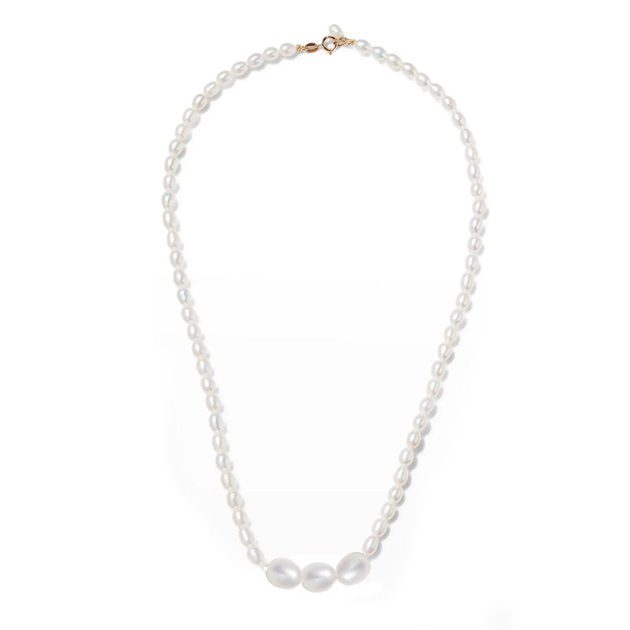 Triple Oval Pearl Necklace