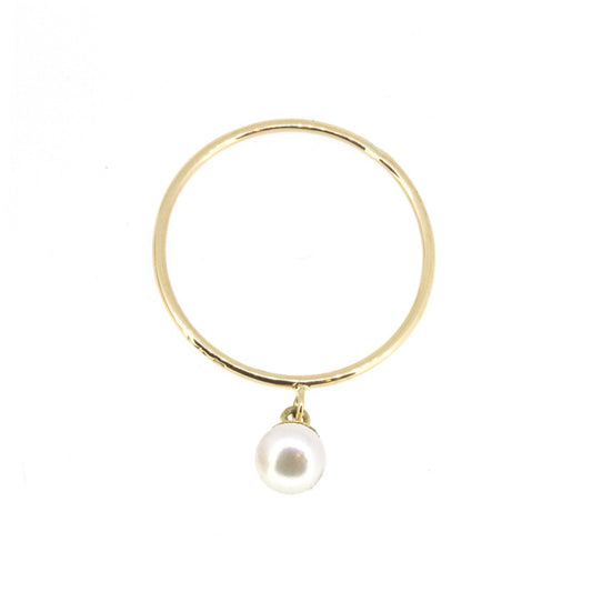 Baby Pearl Charm Ring