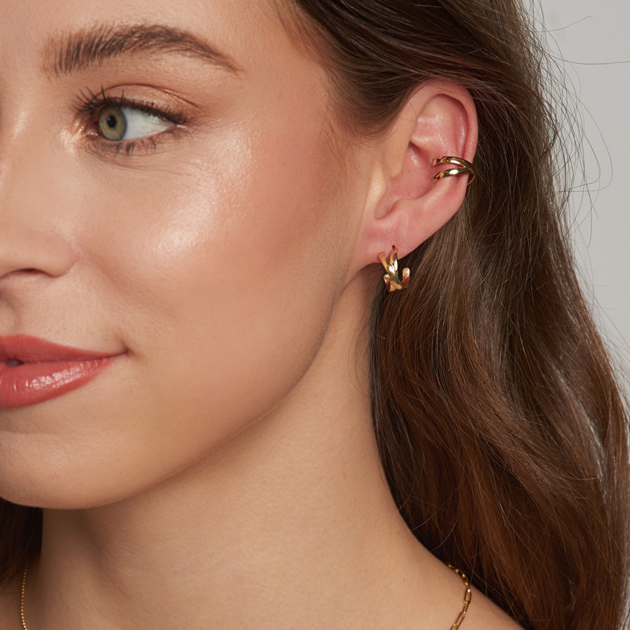 Gold X Ear Cuff