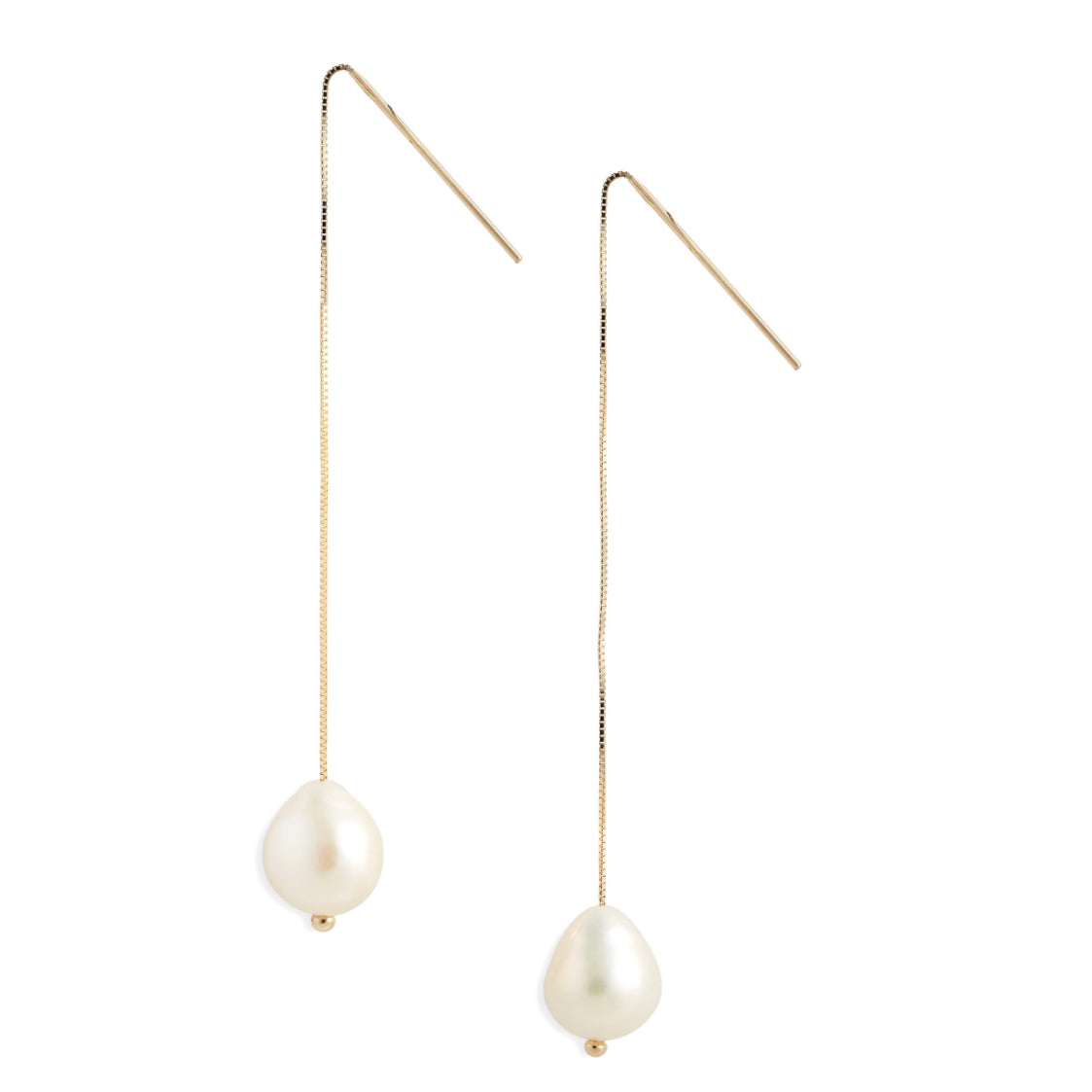 Baroque Pearl Threader Earrings