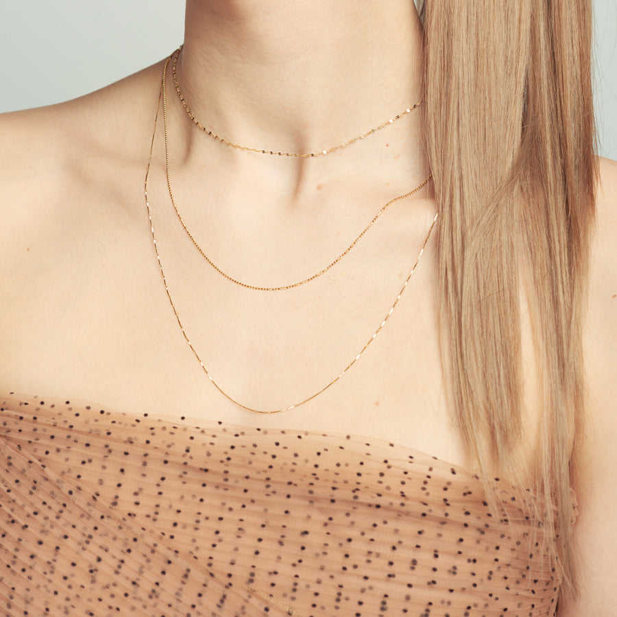 Petite Gold Bead Necklace