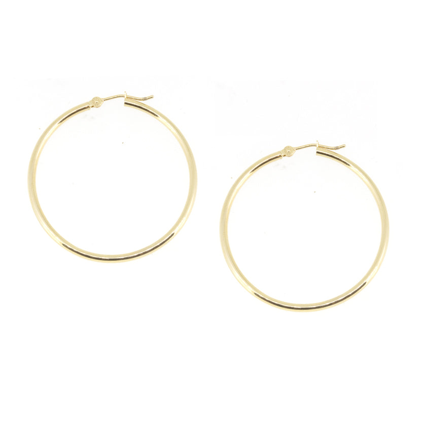 Large Gold Hoop Pearl Earrings – POPPY FINCH